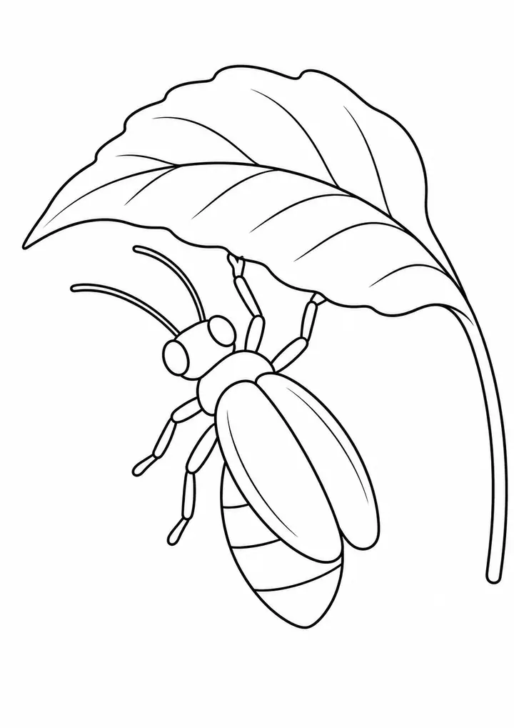 葉の裏のホタル 線画