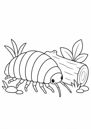 丸太のダンゴムシ
