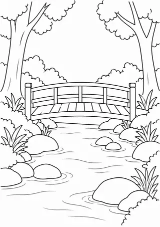 森の木橋