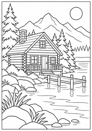 湖畔の小屋