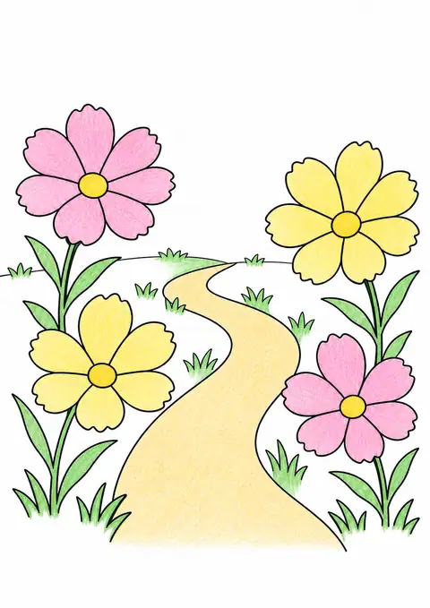 花畑の小道 色見本