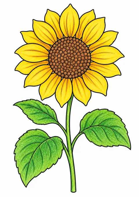 大きな夏のひまわり 色見本