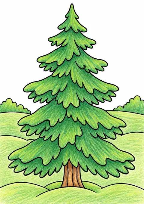 冬の常緑樹 色見本