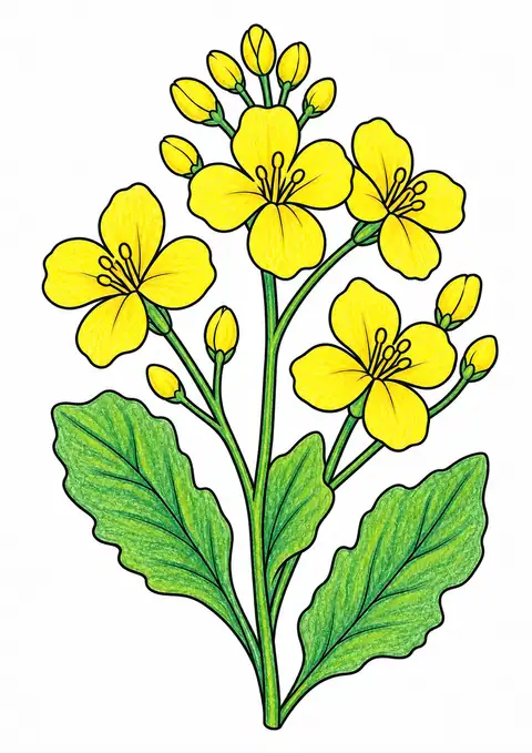 春の菜の花 色見本