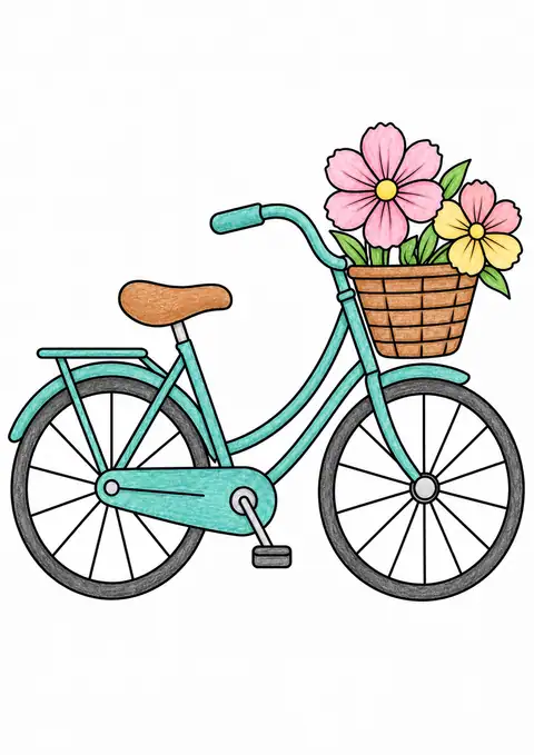 花屋の配達自転車 色見本