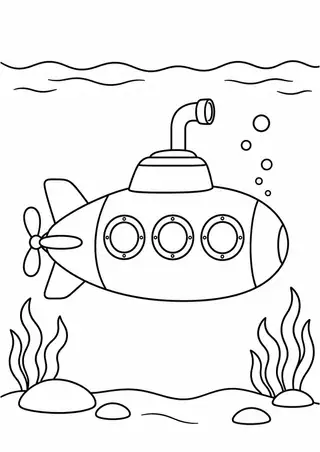 海中の潜水艇