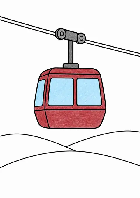 山道のケーブルカー 色見本