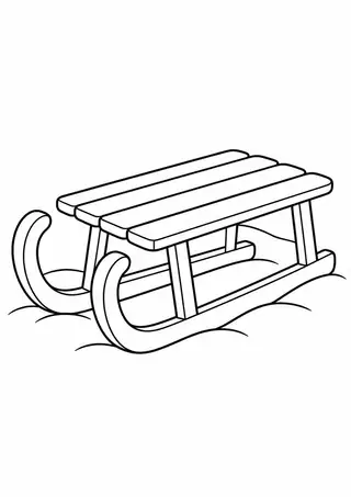雪原のそり