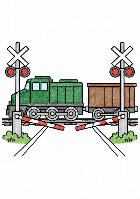 踏切の貨物列車 色見本