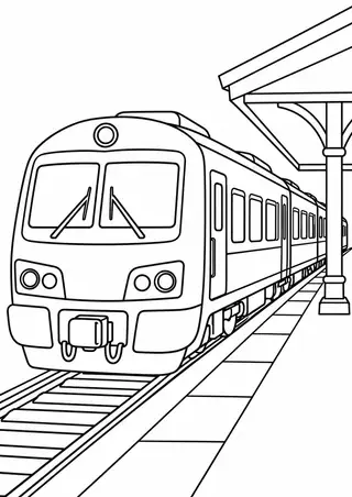 駅のホームの電車