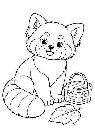 レッサーパンダの小さなピクニック