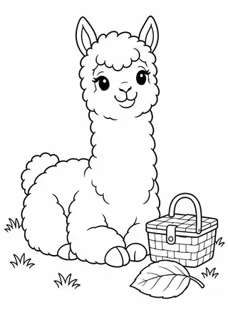 アルパカの小さなピクニック