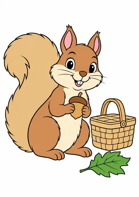リスの小さなピクニック 色見本