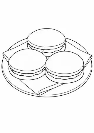 おやつのどら焼きと小さな丸いトレー