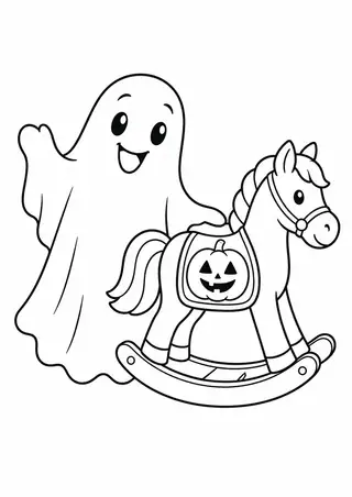 おばけと木馬のハロウィン