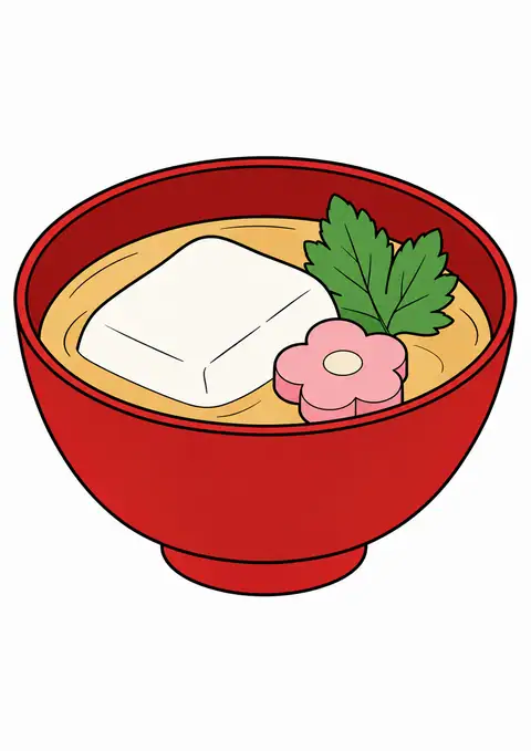 お雑煮のおわんの大きな輪郭 色見本