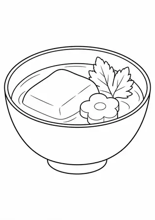 お雑煮のおわんの大きな輪郭