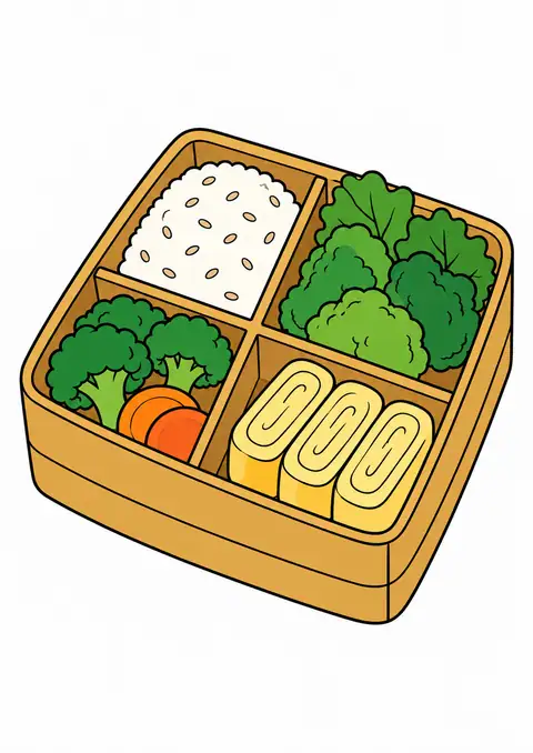 おせちの小さな重箱の大きな輪郭 色見本