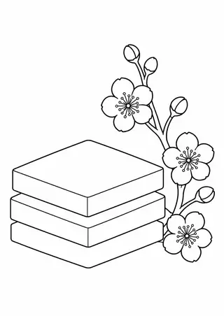 ひしもちと桃の花