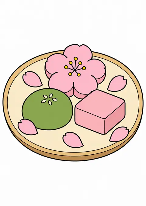 桜の花びらの小皿 色見本