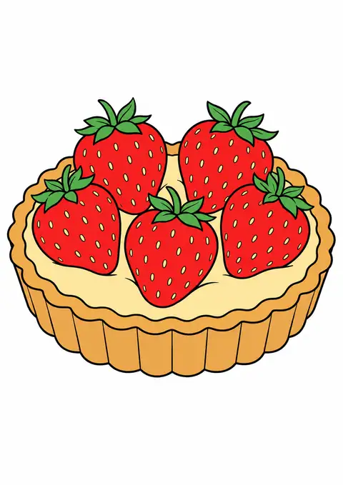いちごの春のタルト 色見本