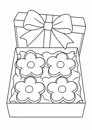 花形クッキーのプレゼント