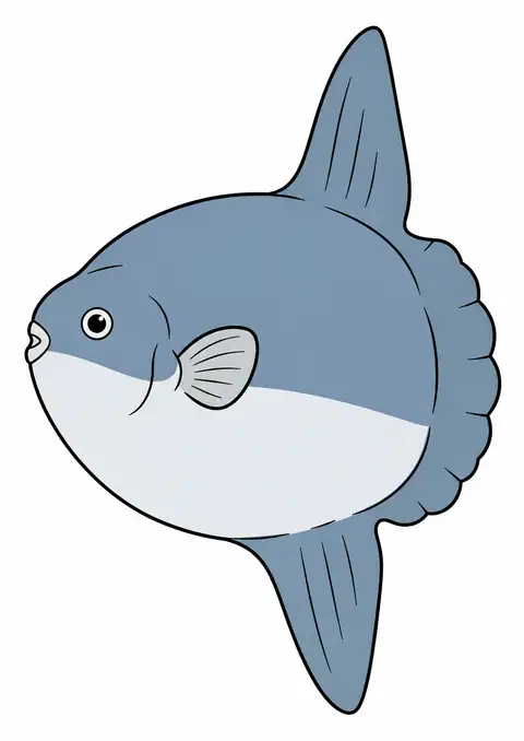 大きなひれのマンボウ 色見本