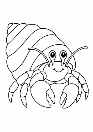 貝がらの家のヤドカリ