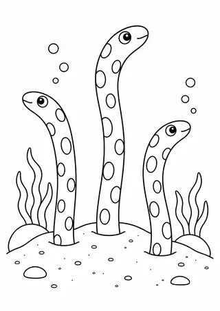 砂に立つチンアナゴ