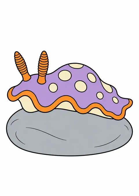 大きなひだのウミウシ 色見本
