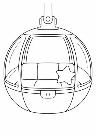 星形クッションの観覧車ゴンドラ