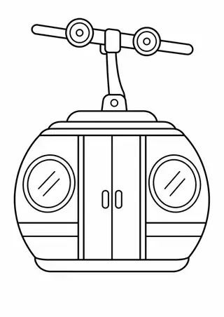 丸窓のケーブルカー