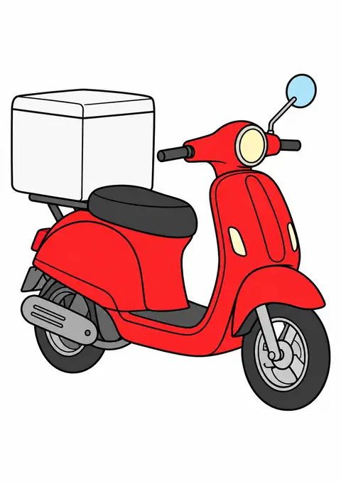 大きな荷物箱の宅配スクーター 色見本