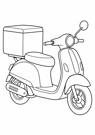大きな荷物箱の宅配スクーター