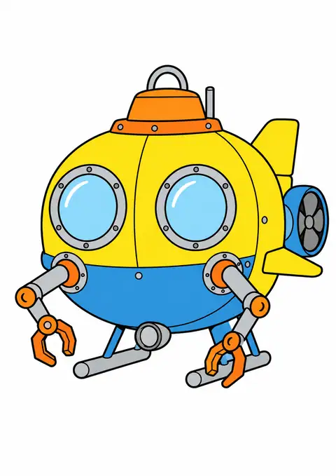 まるい窓の観測潜水艇 色見本