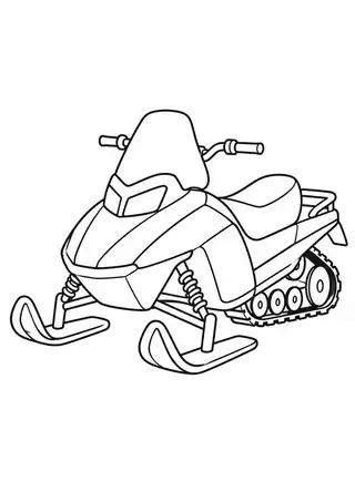 大きなスキーの雪上車