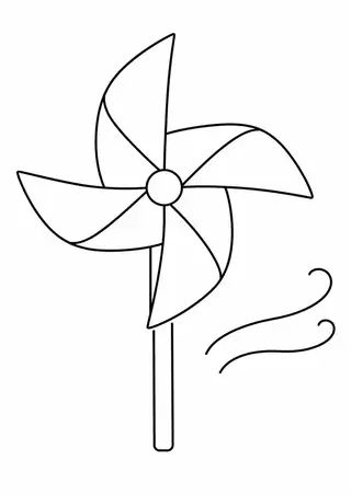 風で回る大きなかざぐるま