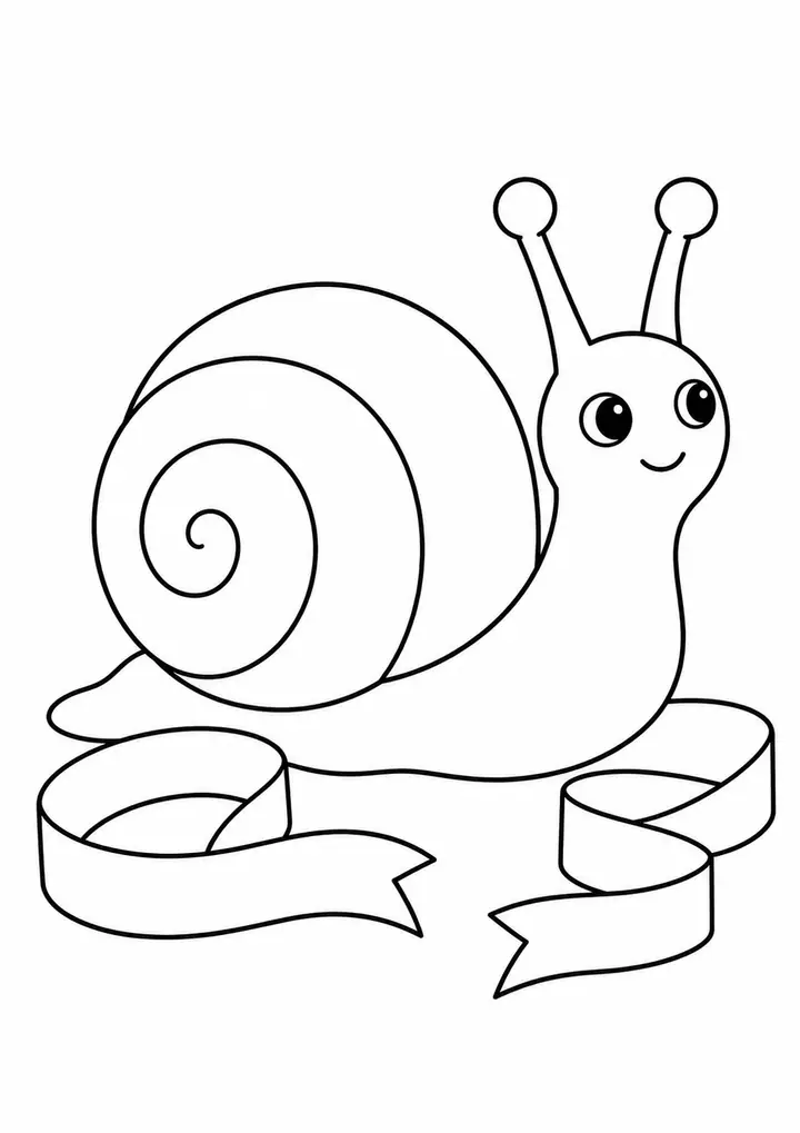 Caracol de argila com fitas largas