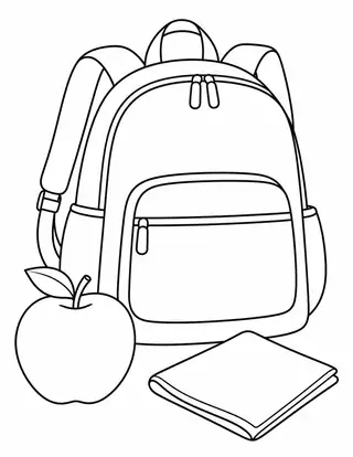 Mochila e uma maçã