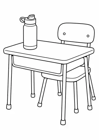 Garrafa sobre uma mesa pequena