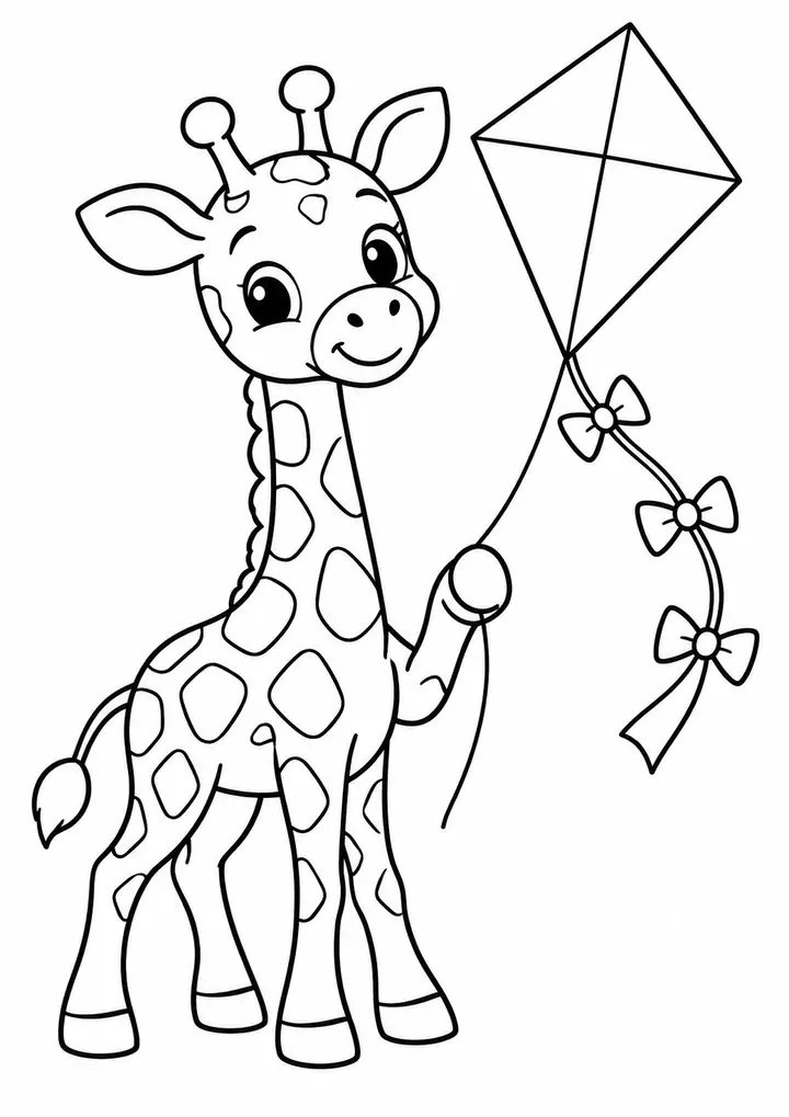 Girafa com uma pipa