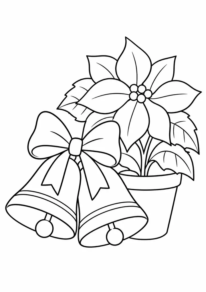 Sino de Natal e uma flor