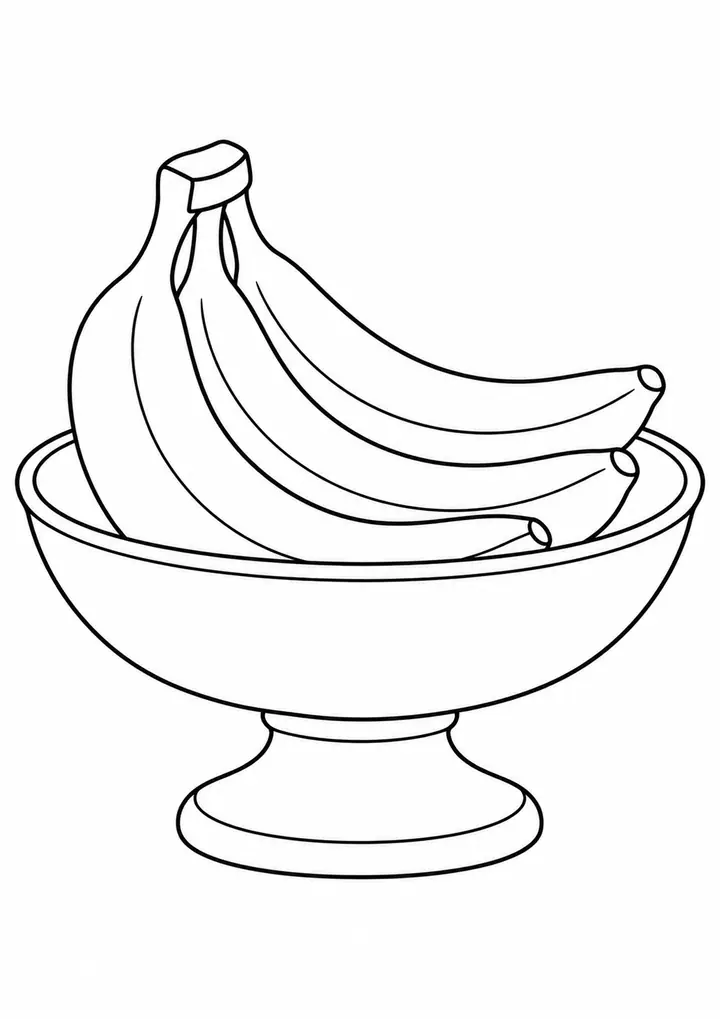 Bananas na fruteira com pé