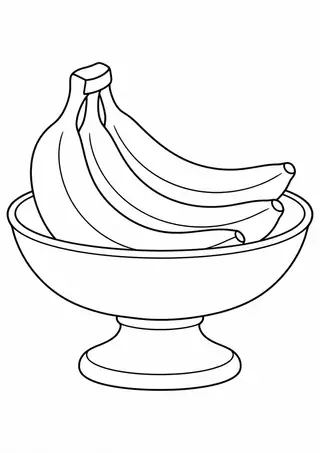 Bananas na fruteira com pé